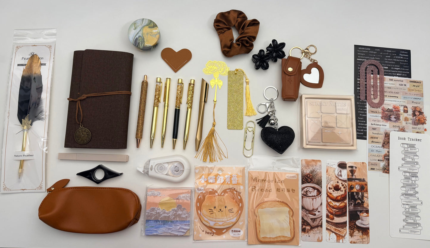 Cocoa & Gold Aesthetic Box🤎💛