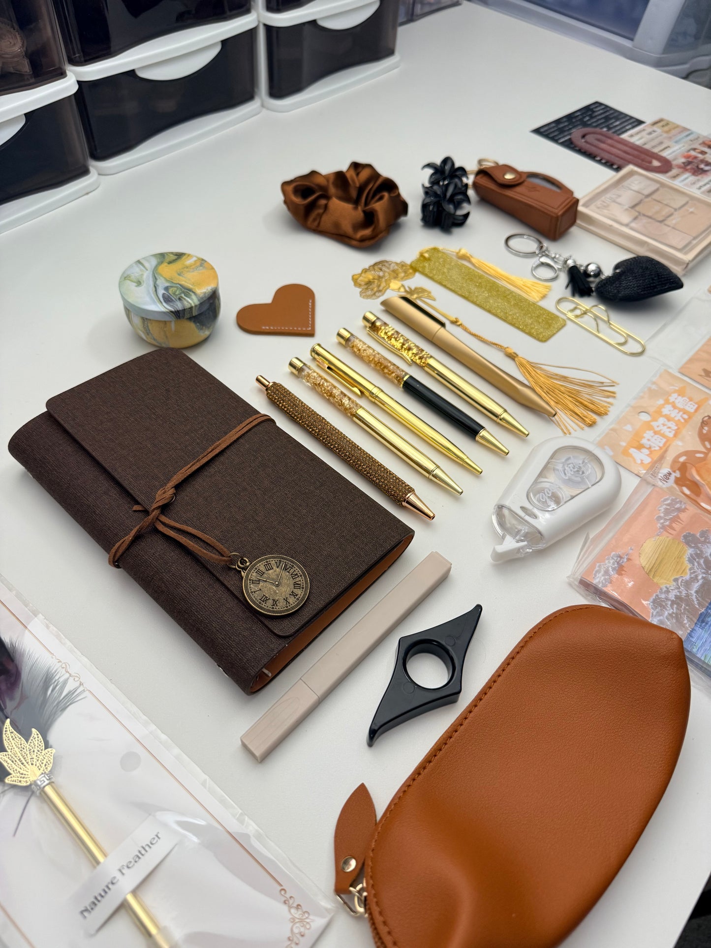 Cocoa & Gold Aesthetic Box🤎💛