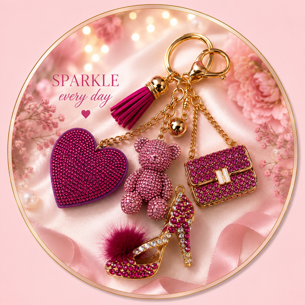 Rhinestone Keychain