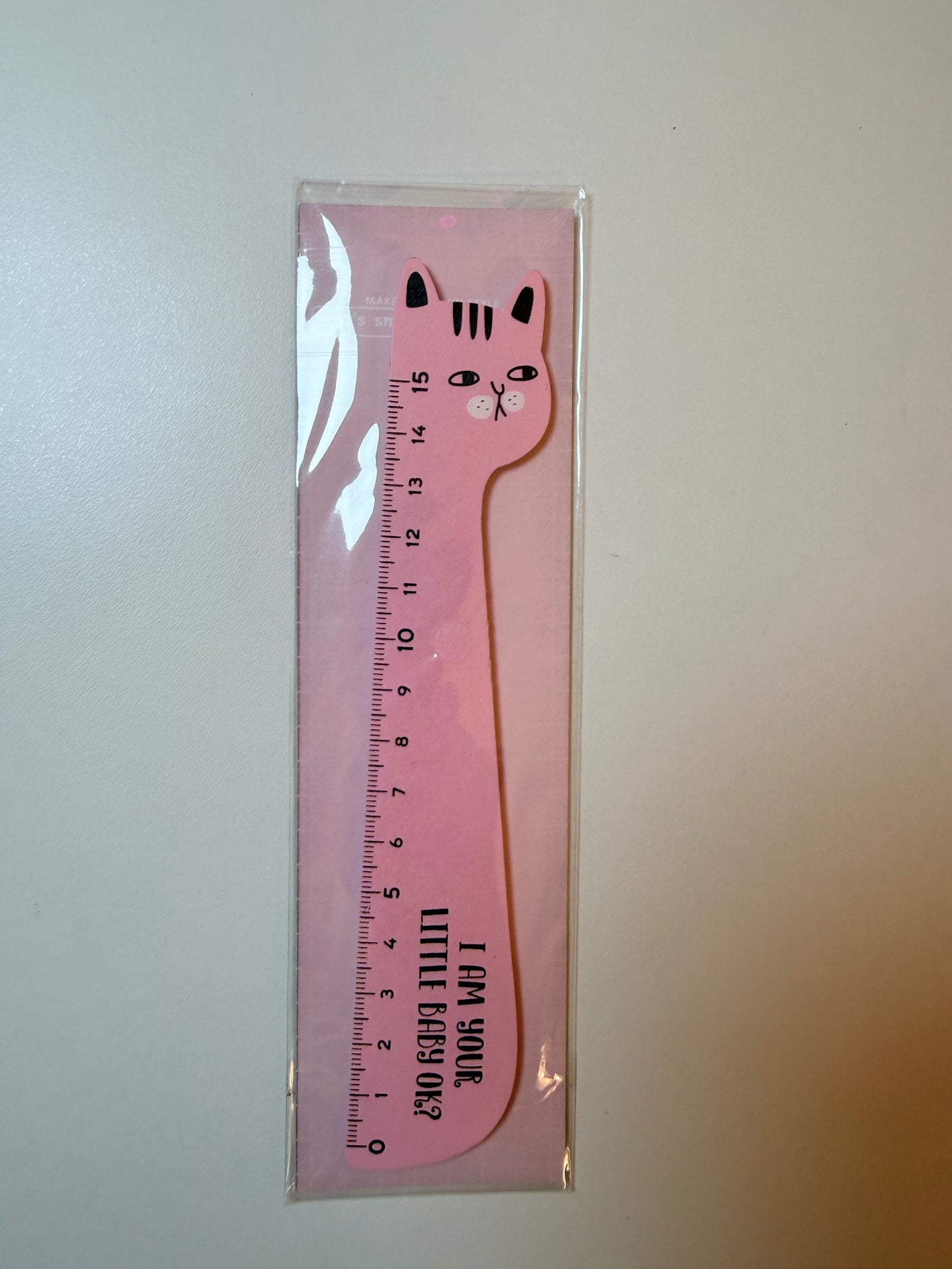 Wooden cat ruler